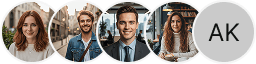 Several investor profile icons displayed within the trading review block on Dawn Kapitlund